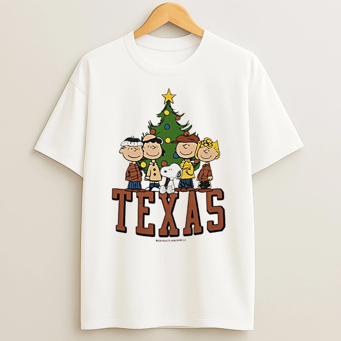 Peanuts X Texas Longhorn Holiday Christmas 2025 T Shirt