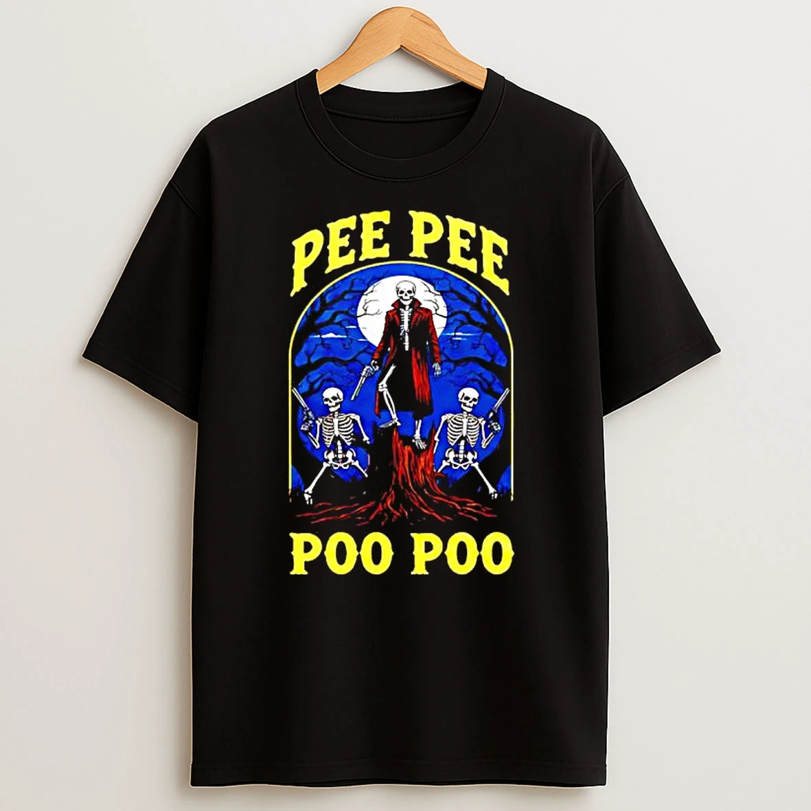 Pee Pee Poo Poo Skeleton Graphic T Shirt