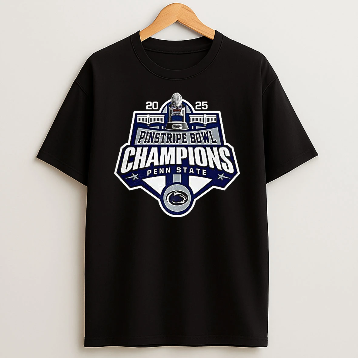 Pen State 2025 Pinstripe Bowl Champions T Shirt