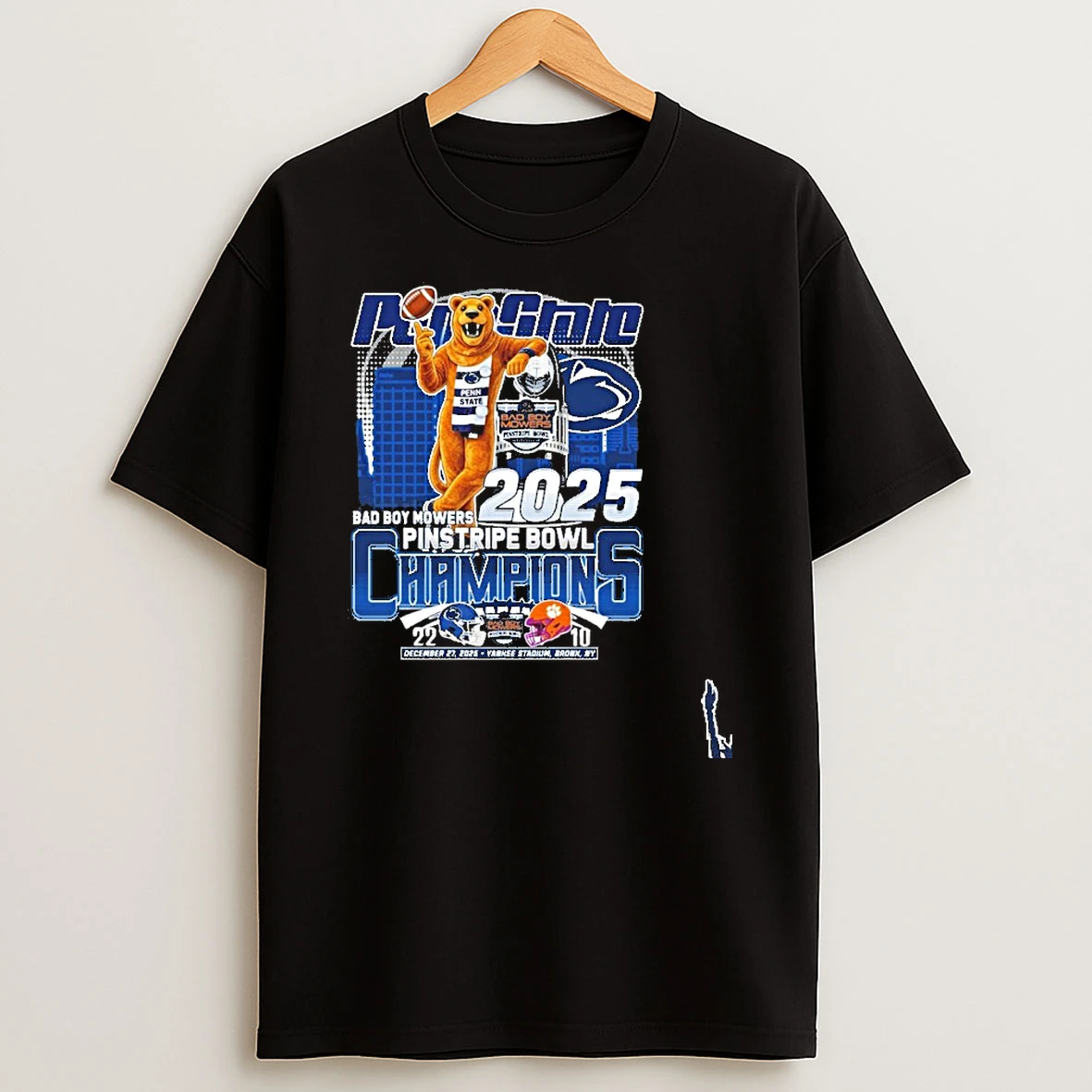 Penn State Mascot Bad Boy Mowers Pinstripe Bowl Champions 2025 T Shirt