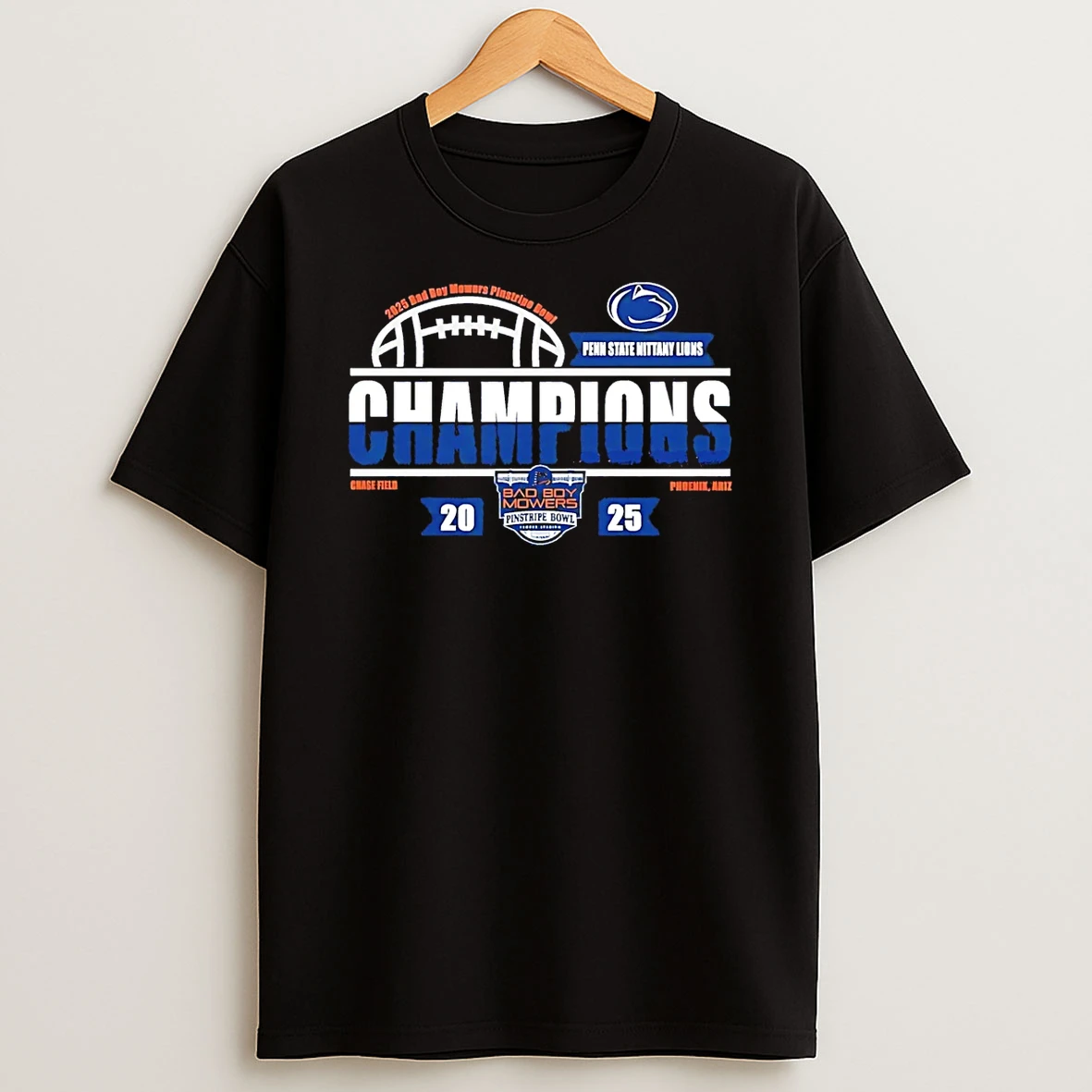 Penn State Nittany Lions 2025 Bad Boy Mowers Pinstripe Bowl Champions 2025 Classic T Shirt