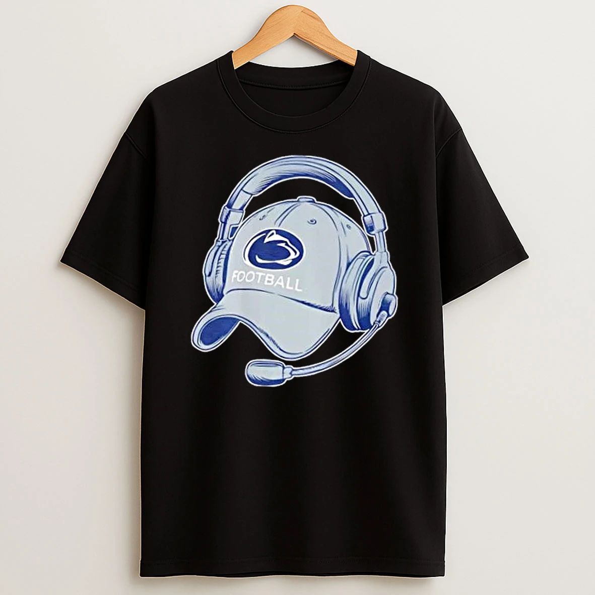 Penn State Nittany Lions Football Coachs Hat And Headset T Shirt