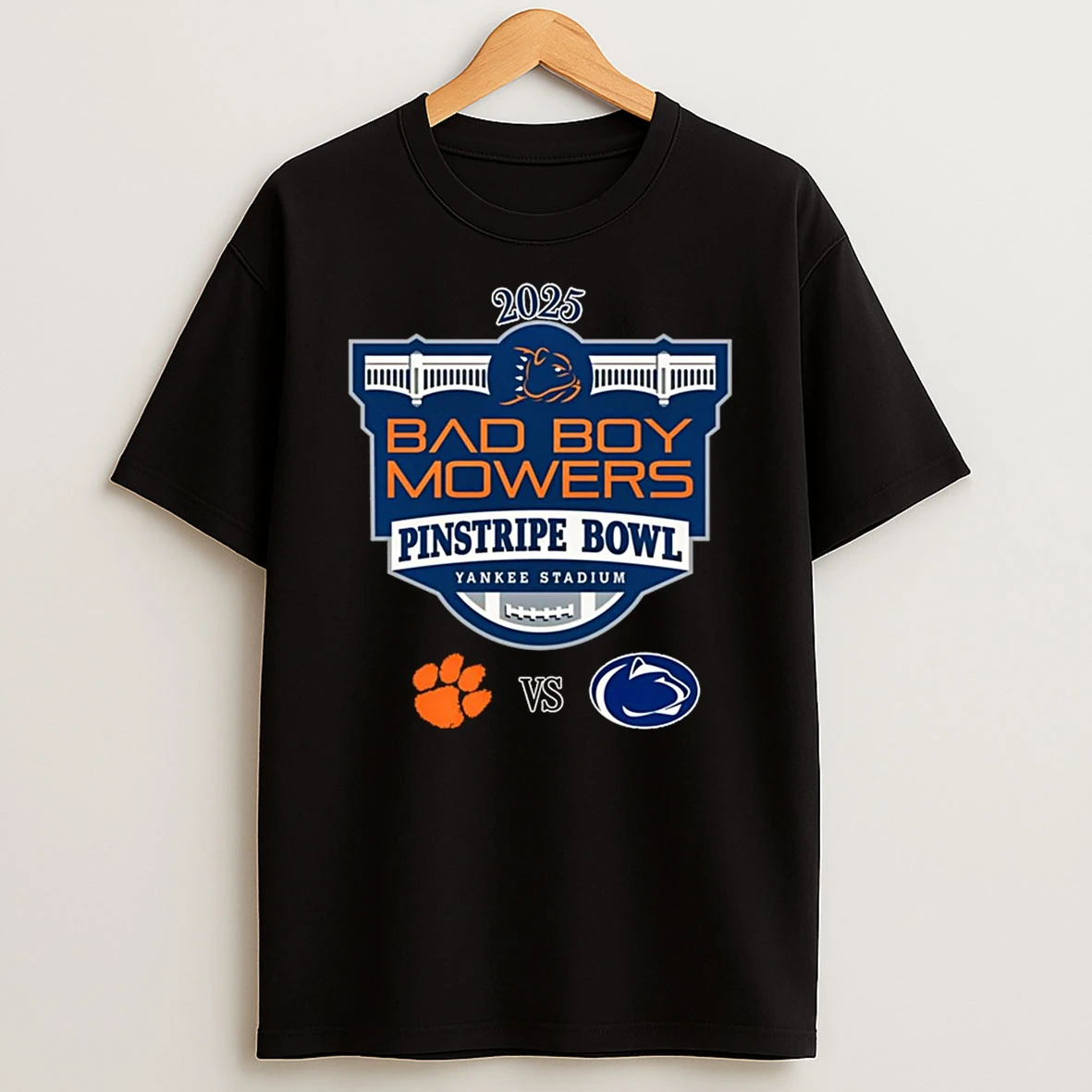 Penn State Nittany Lions Vs Clemson Tigers 2025 Pinstripe Bowl T Shirt