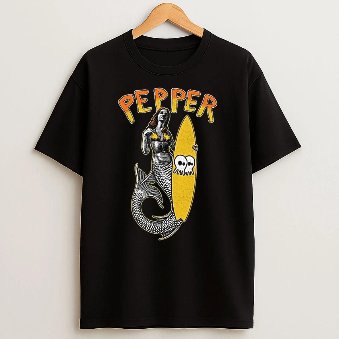 Pepper Black Skullconut Mermaid T Shirt
