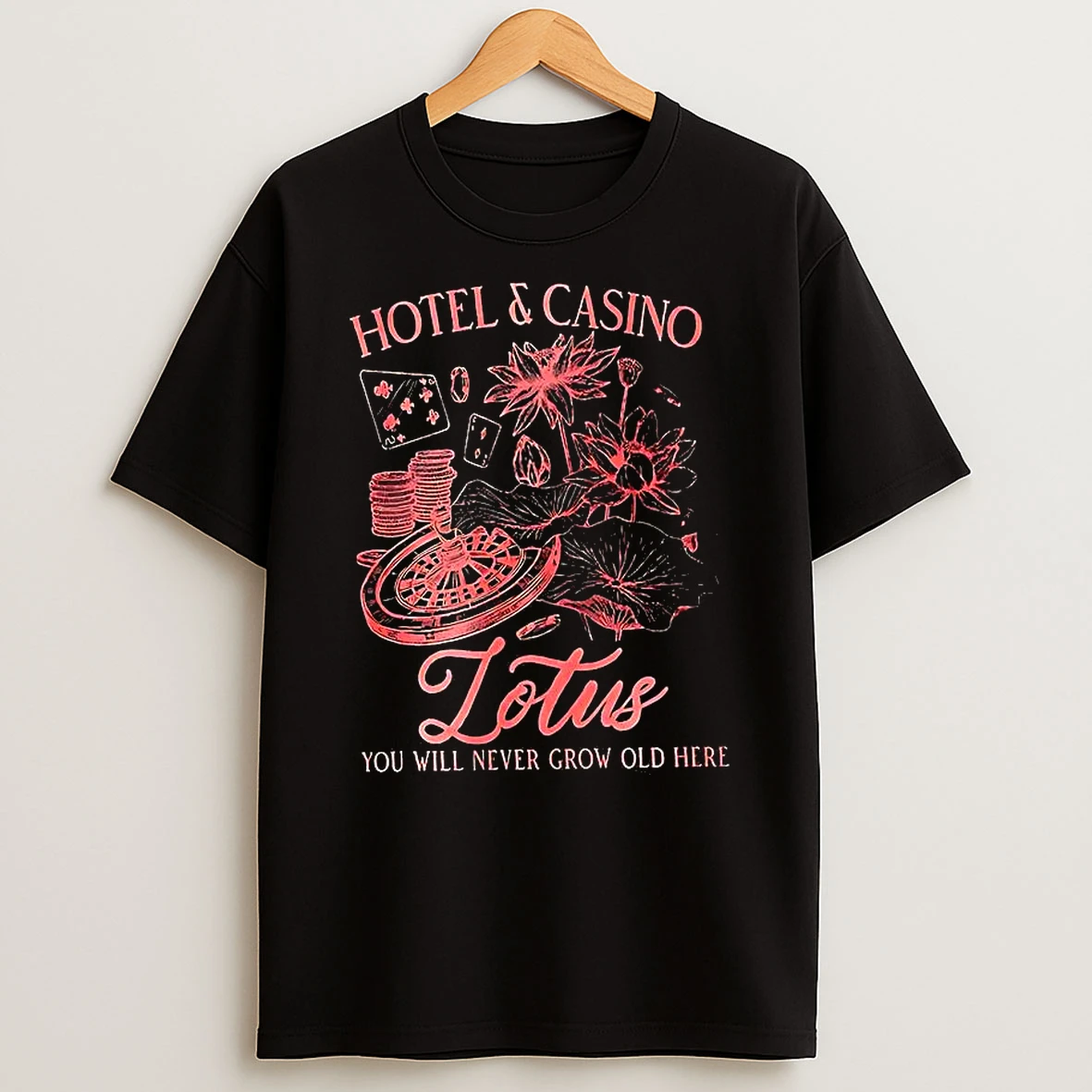 Percy Jackson And The Olympians Lotus Hotel And Casino You Will Never Grow Old Here T Shirt