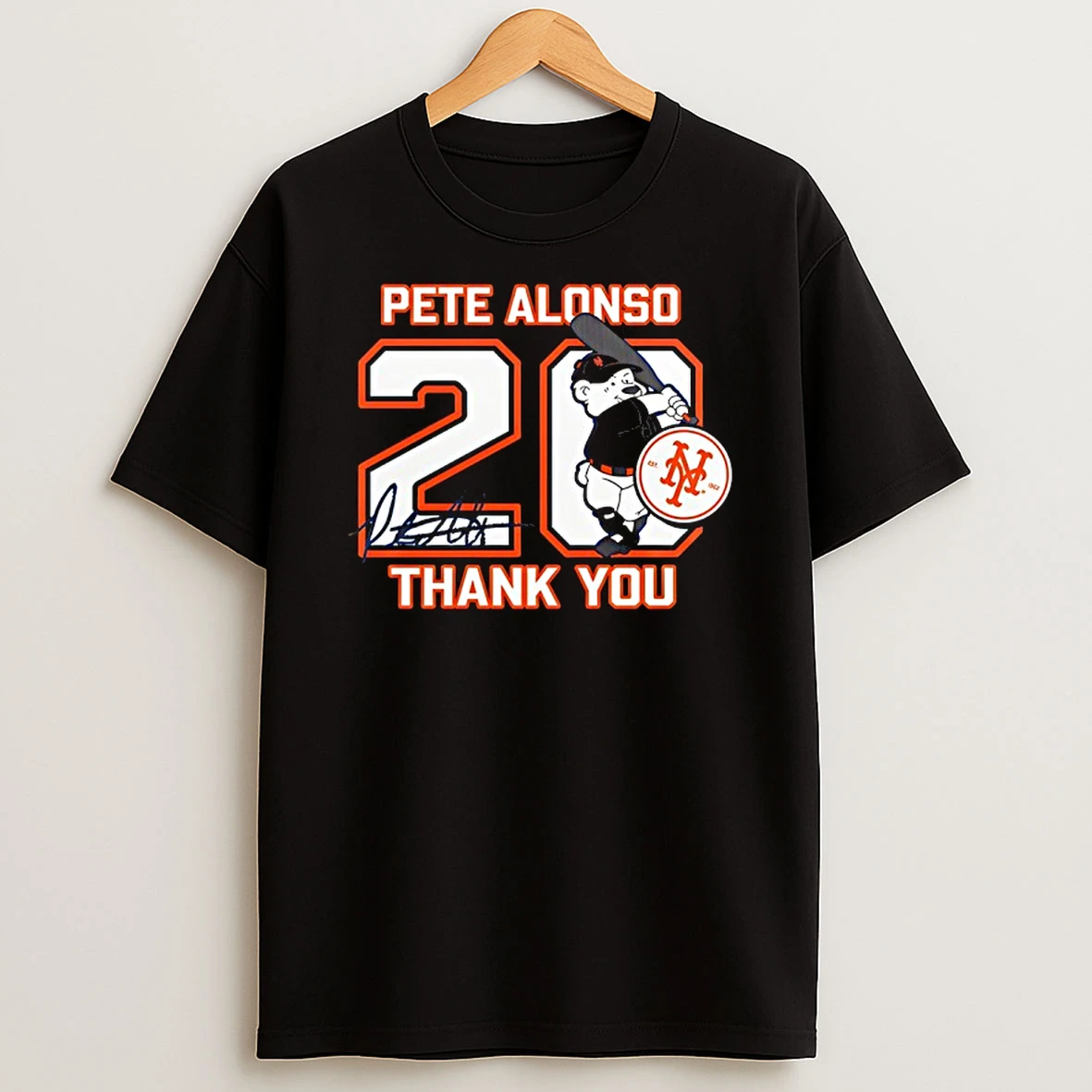 Pete Alonso 20 Baltimore Orioles Baseball Thank You Signature T Shirt
