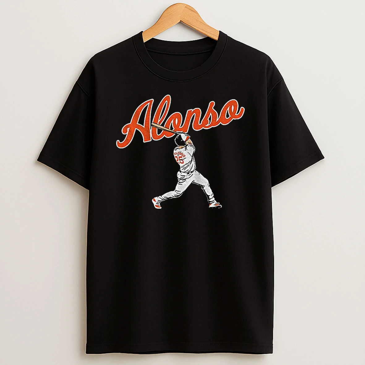 Pete Alonso Slugger Swing Baltimore Orioles Mlb Baseball 2025 T Shirt