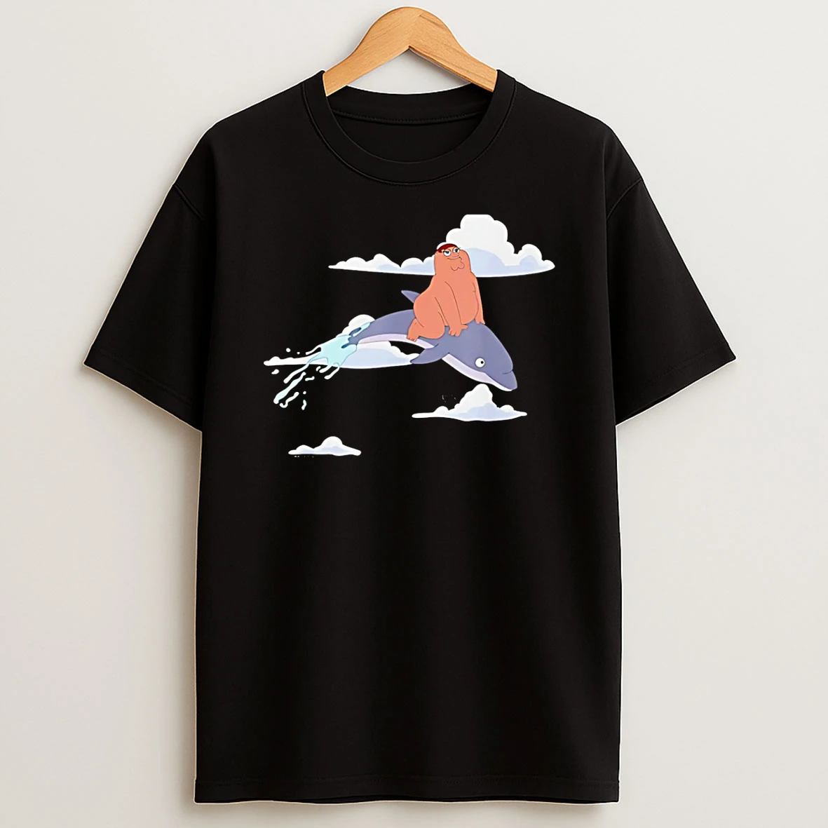 Peter Griffin Family Guy Riding A Dolphin T Shirt