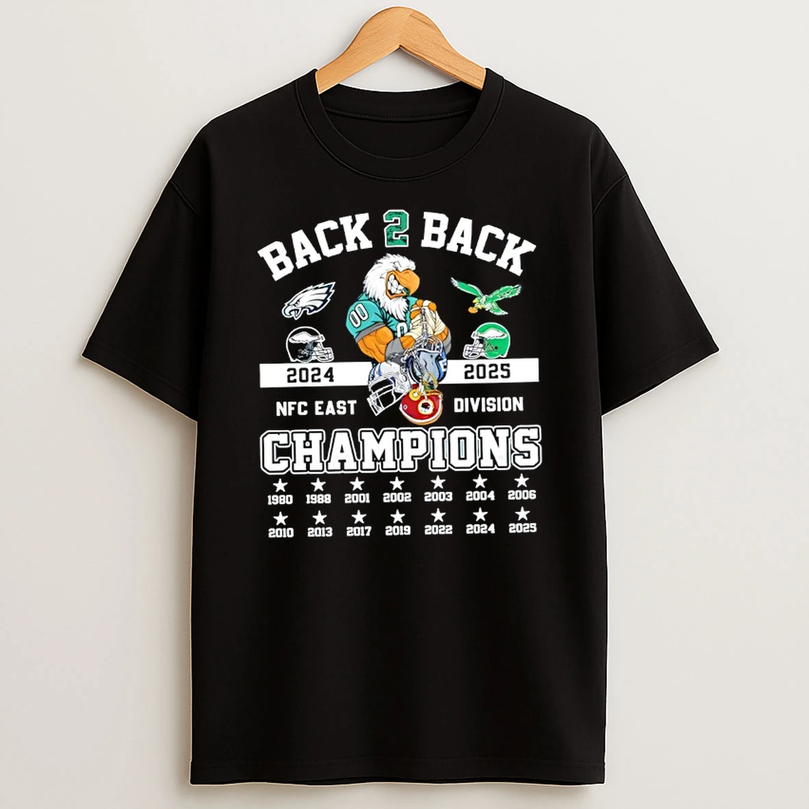 Philadelphia Eagles 2025 Nfc East Division Champions Conquer 2024 2025 T Shirt