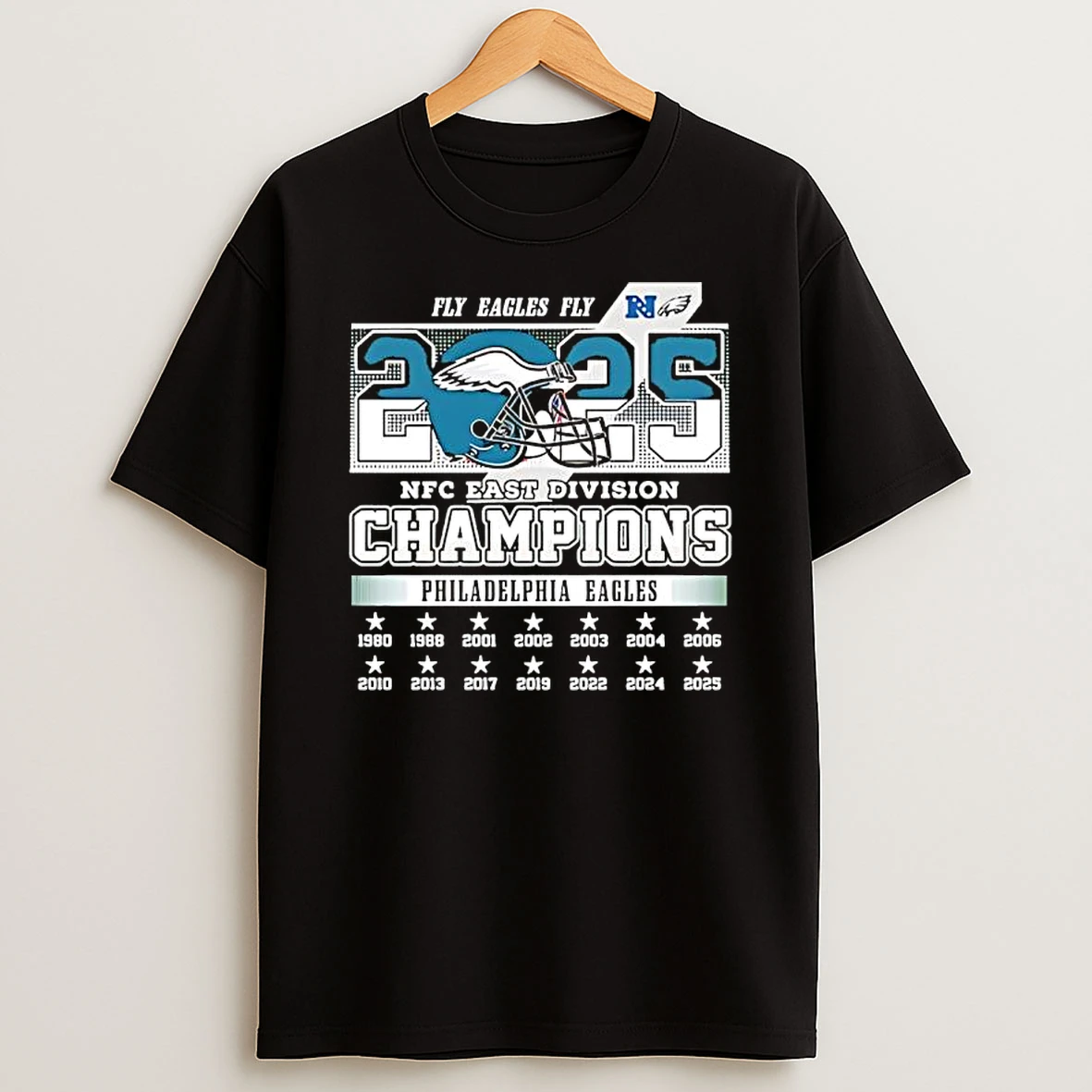 Philadelphia Eagles 2025 Nfc East Division Champions Fly Eagles Fly T Shirt