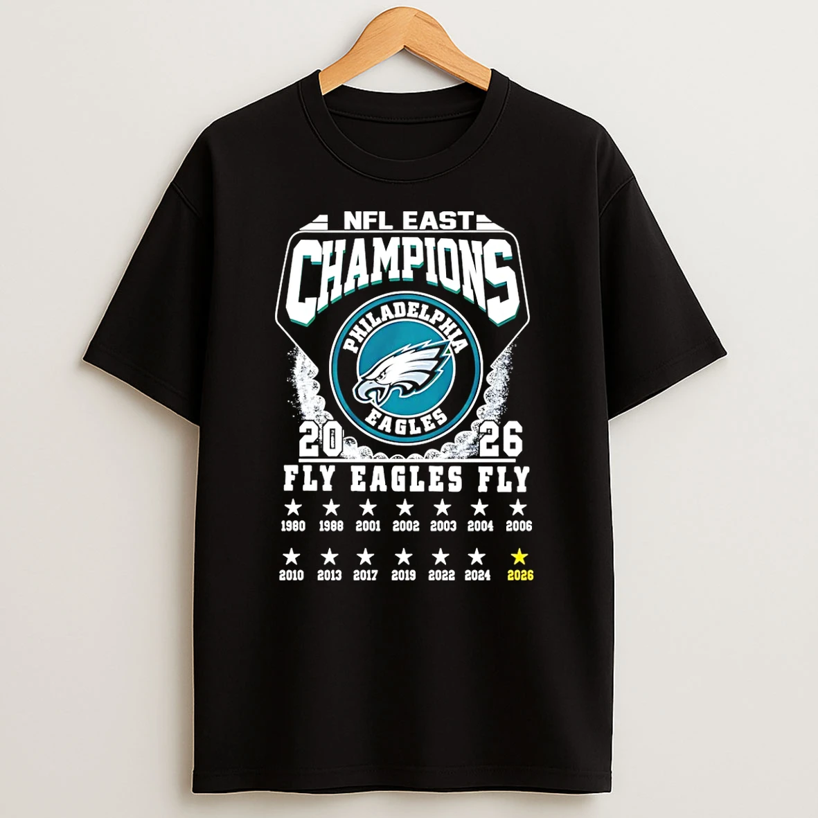 Philadelphia Eagles 2026 Nfl Afc East Champions Fly Eagles Fly T Shirt