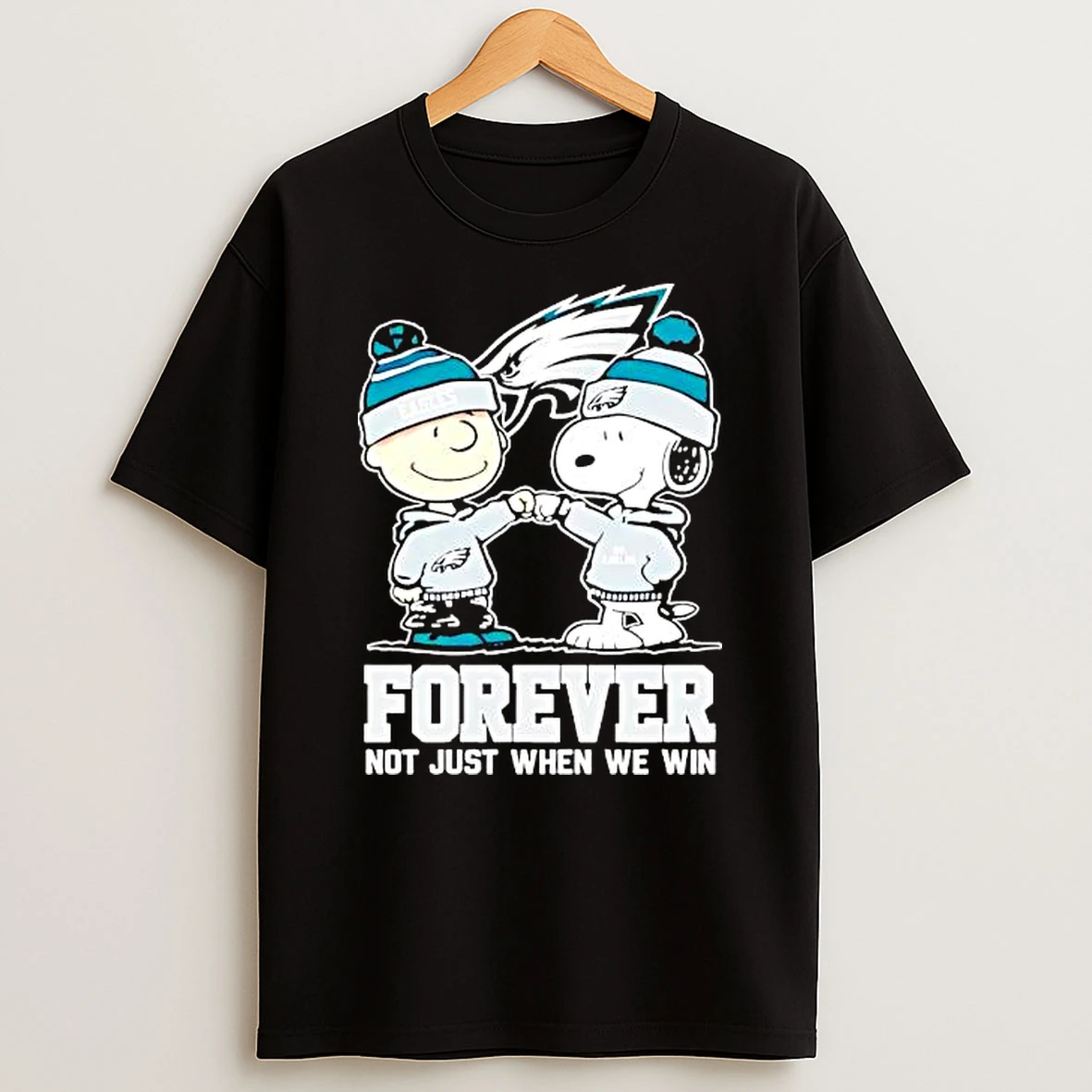 Philadelphia Eagles Charlie Brown And Snoopy Forever Not Just When We Win T Shirt