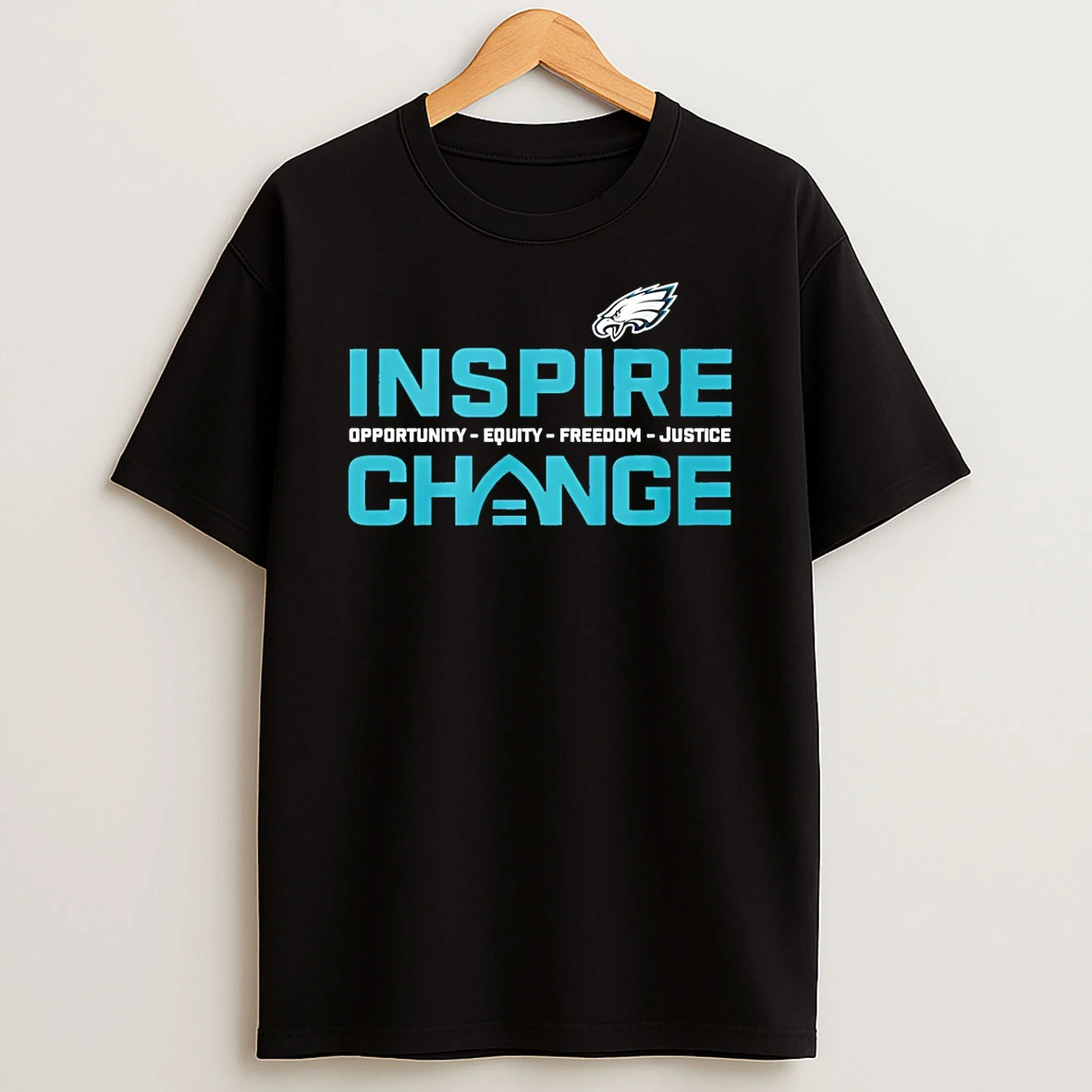 Philadelphia Eagles Inspire Change Opportunity Equity Freedom Justice T Shirt