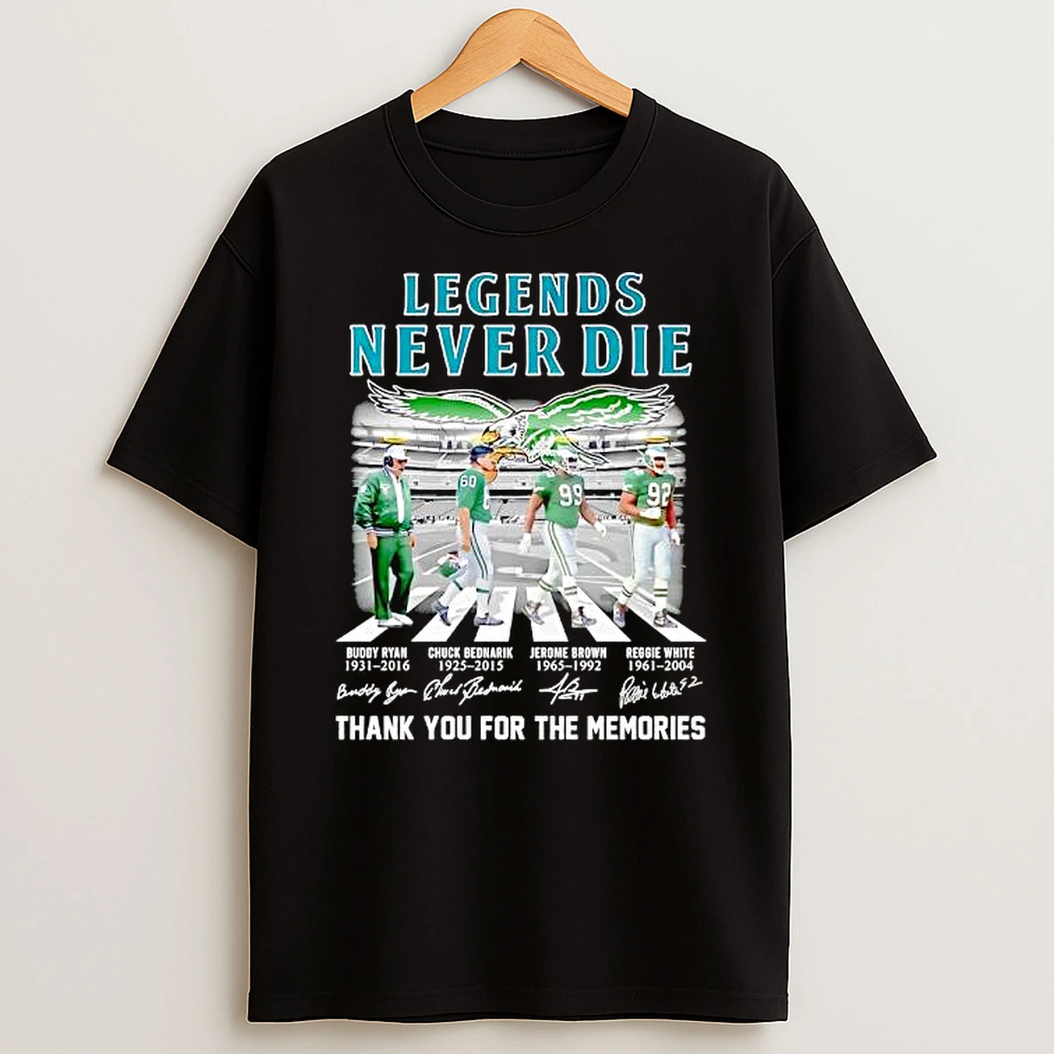 Philadelphia Eagles Legend Never Die Signature Thank You For The Memories T Shirt