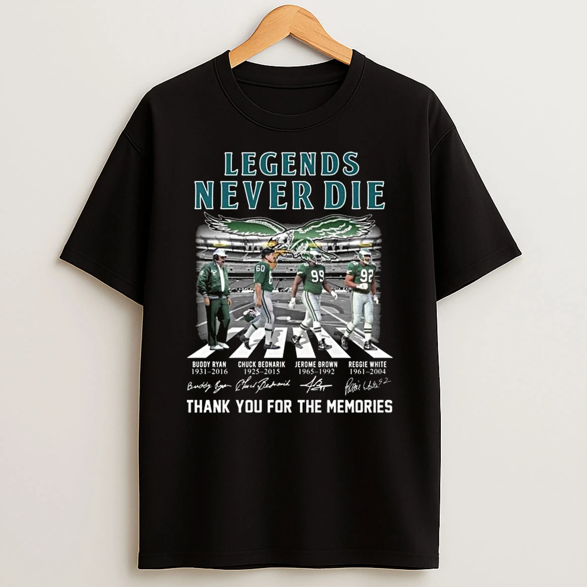 Philadelphia Eagles Legends Never Die Abbey Road Signatures Thank You For The Memories 2025 T Shirt