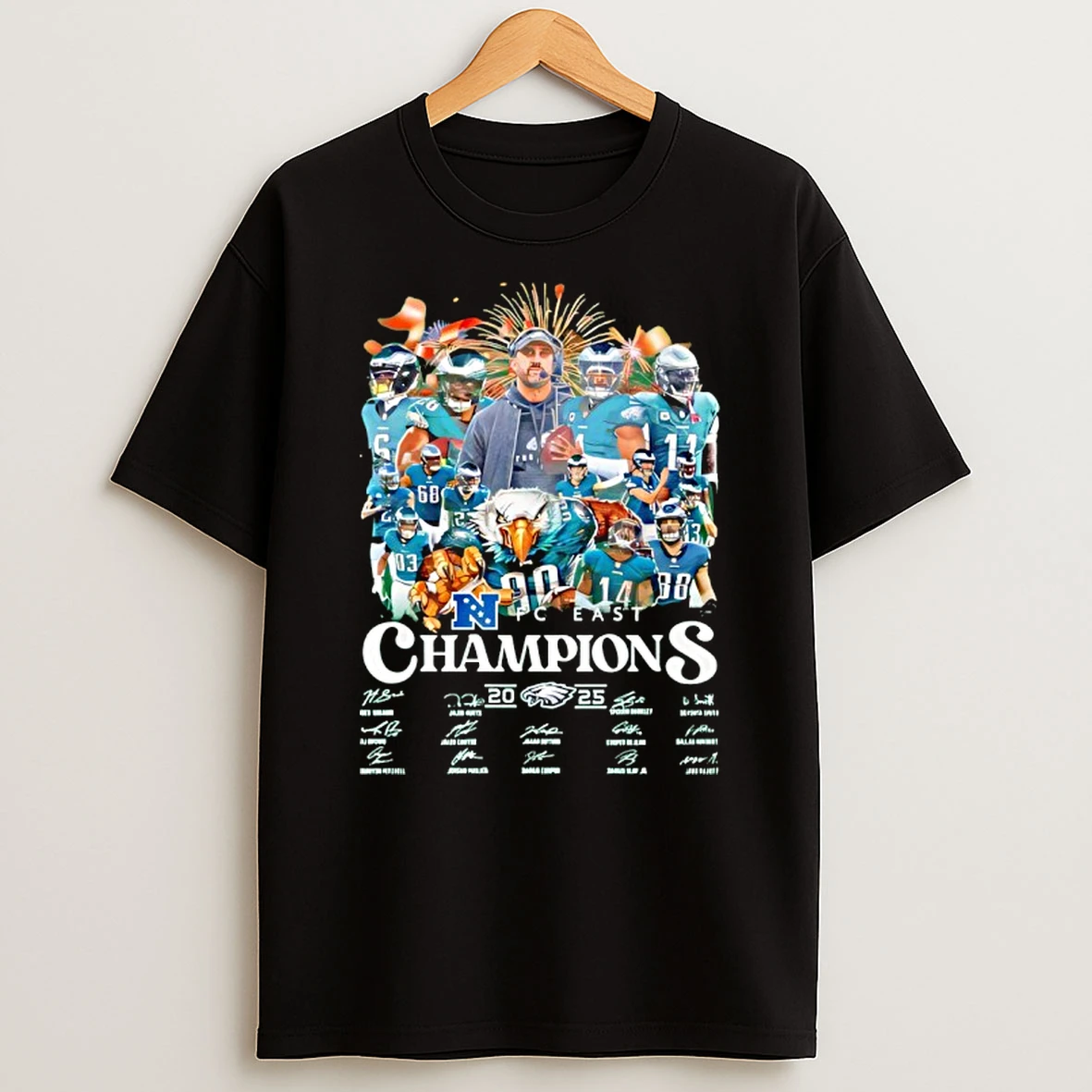 Philadelphia Eagles Nfc East 2025 Champions Road To Super Bowl T Shirt
