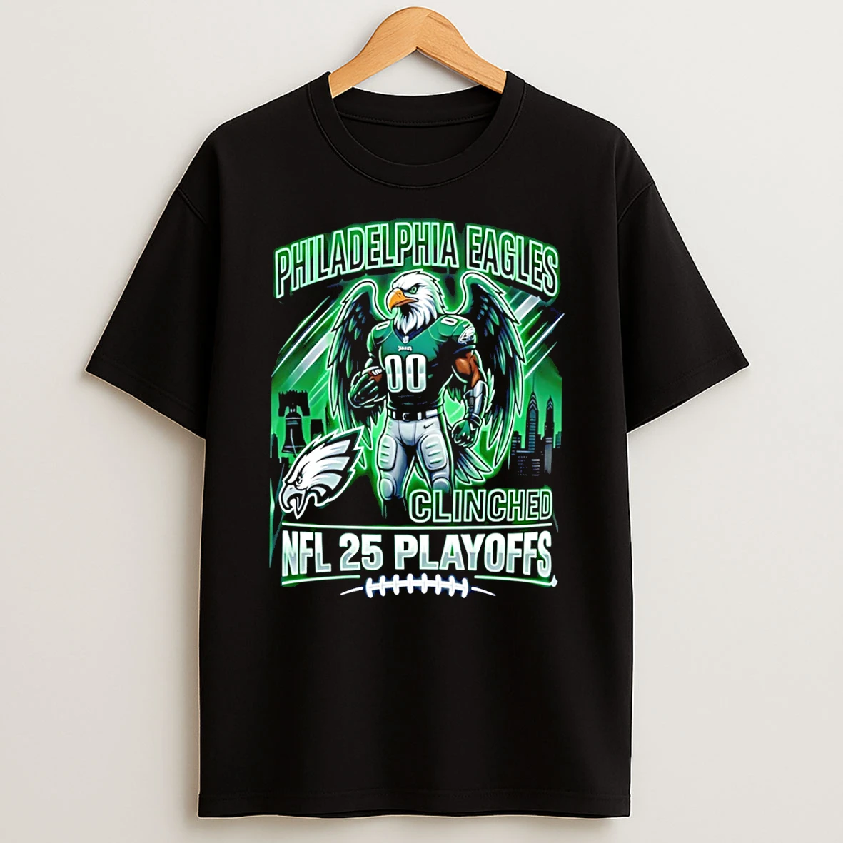 Philadelphia Eagles Nfl 2025 Playoff Football Mascot T Shirt