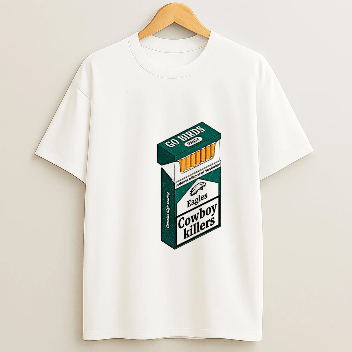 Philadelphia Eagles Philly Football Cowboy Killers Cigarette Parody Go Birds T Shirt