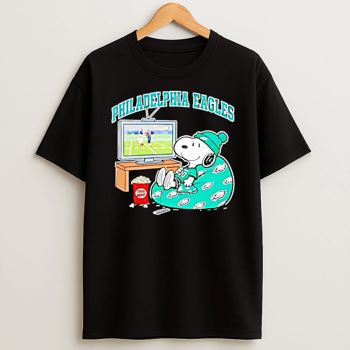 Philadelphia Eagles Snoopy Cozy Game Day Peanuts T Shirt