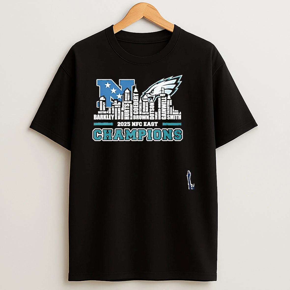 Philadelphia Eagles Typo Team Names 2025 Nfc East Champions T Shirt