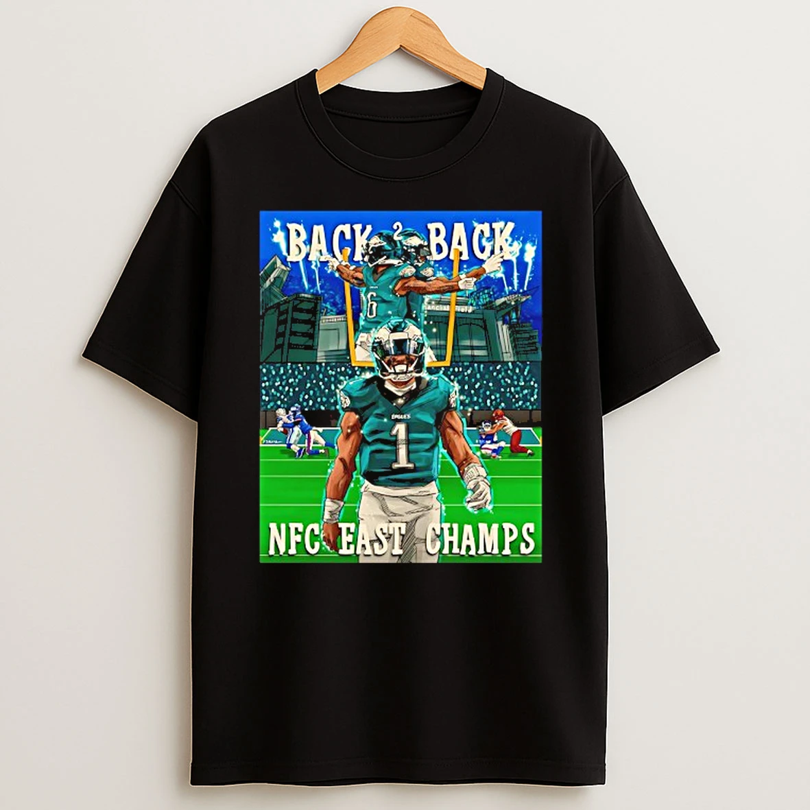 Philadelphia Eagles Back 2 Back Nfc East Champs 2025 T Shirt
