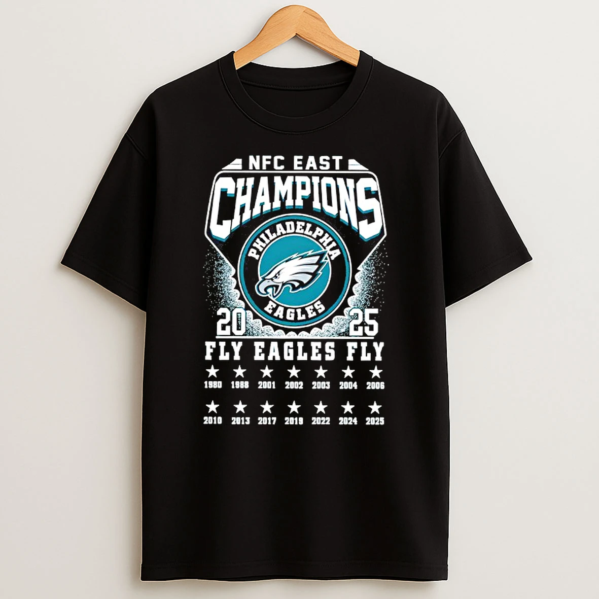 Philadelphia Eagles Football Nfc East Champions Fly Eagles Fly 2025 T Shirt