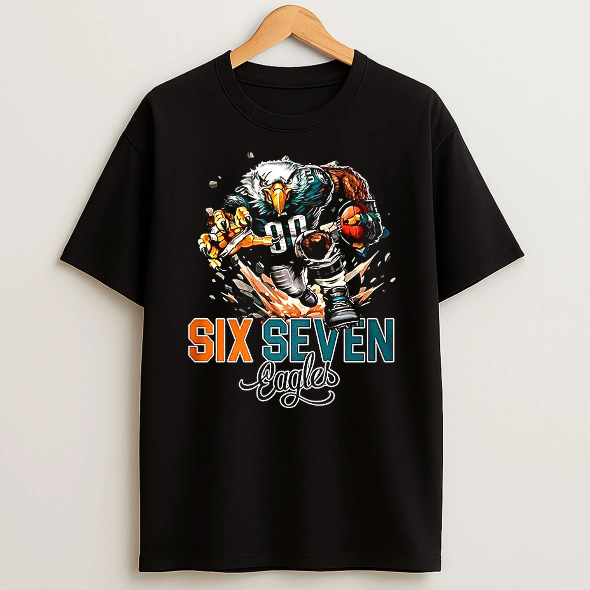 Philadelphia Eagles Football Swoop Six Seven Mascot T Shirt
