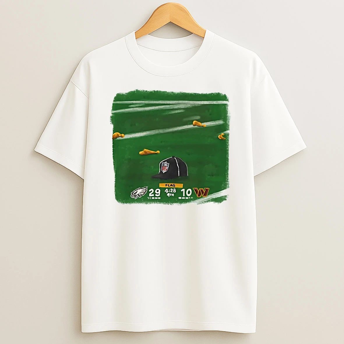 Philadelphia Eagles Vs Washington Commanders 29 10 Hat On The Field Circle T Shirt