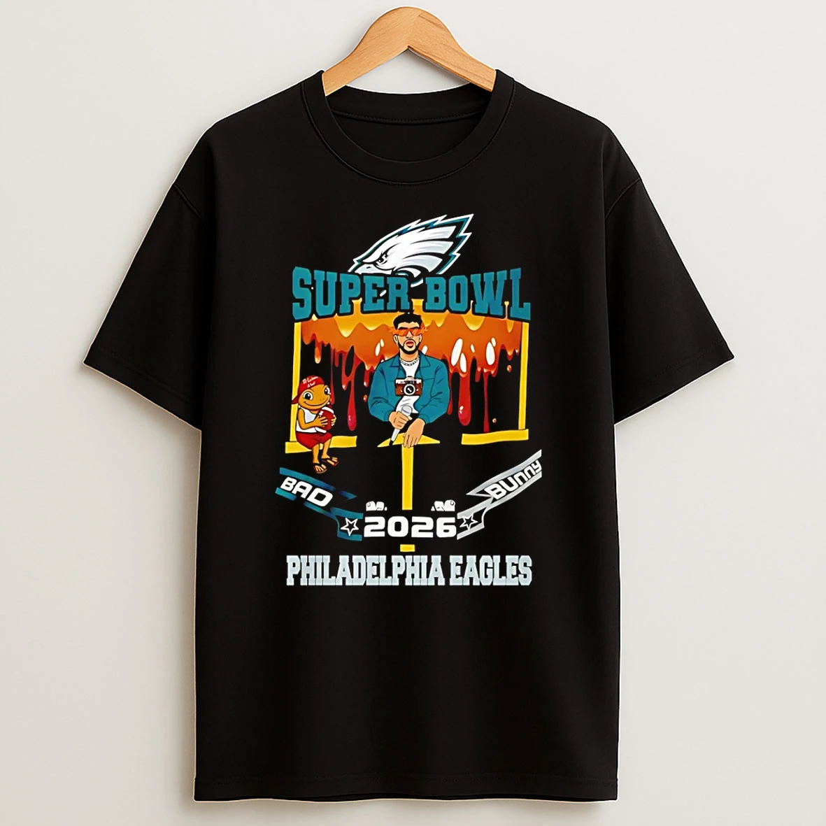 Philadelphia Eagles X Bad Bunny 2025 Nfl Super Bowl T Shirt