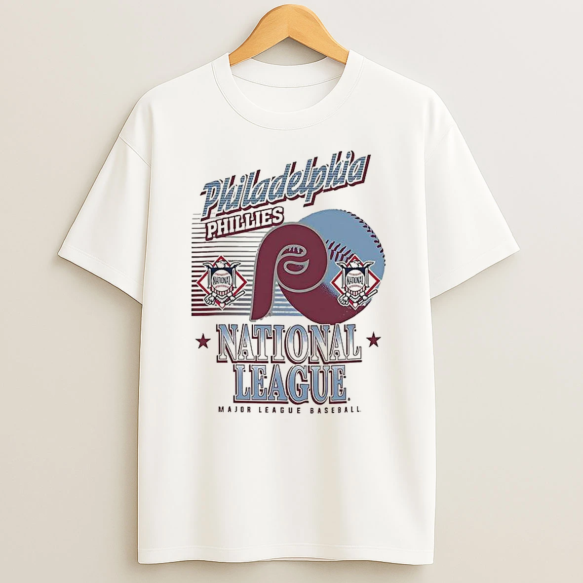 Philadelphia Phillies Mlb American National League Logo Ball Retro T Shirt