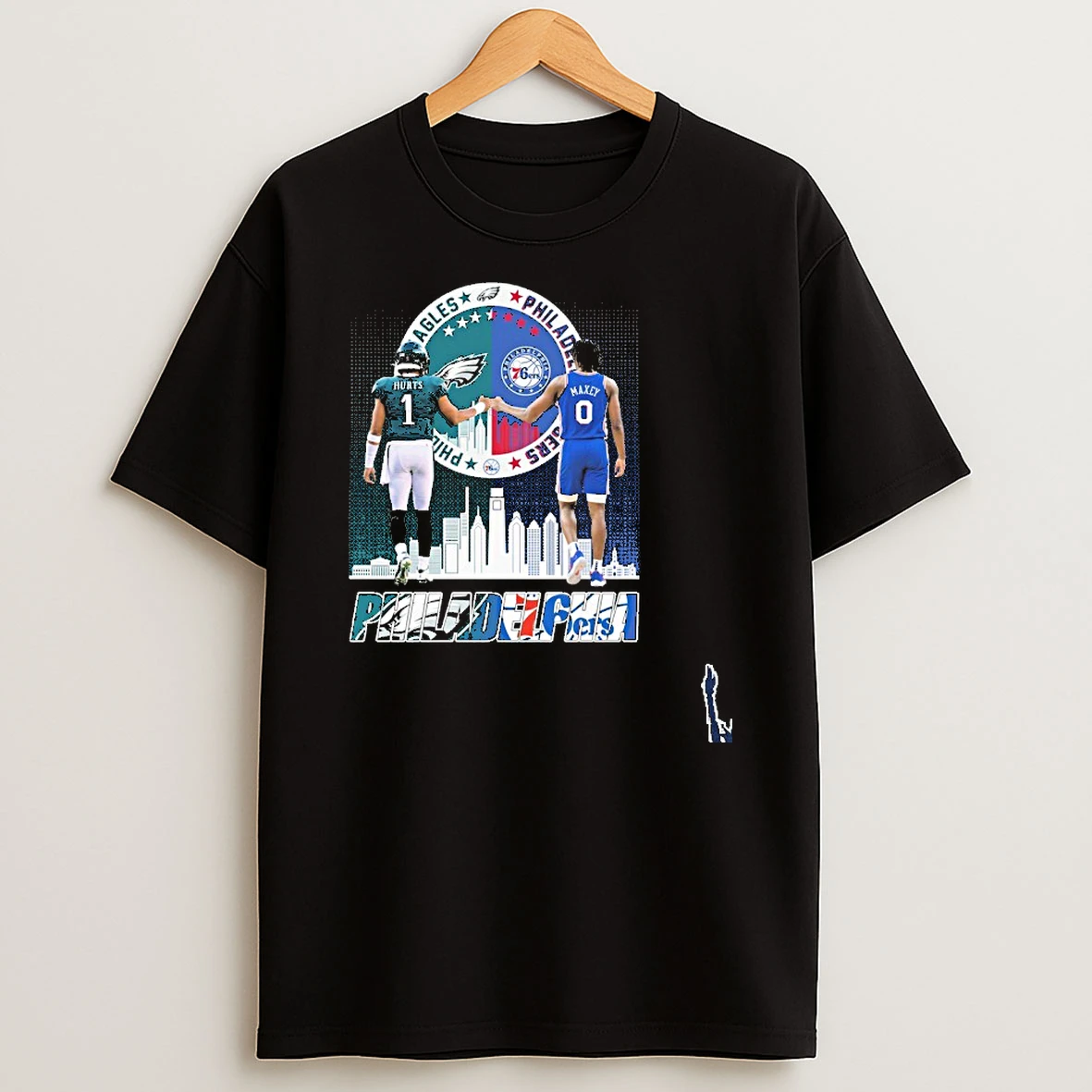 Philadelphia Sports Tyrese Maxey 76ers And Jalen Hurts Eagles T Shirt