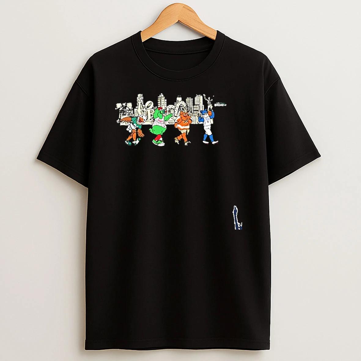 Philly Mascot Skyline Philadelphia Eagles Mascot T Shirt
