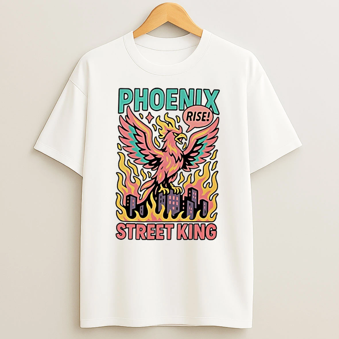Phoenix Rise Street King T Shirt
