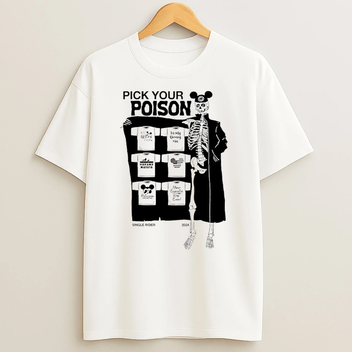 Pick Your Poison Skeleton Mickey Graphic T Shirt
