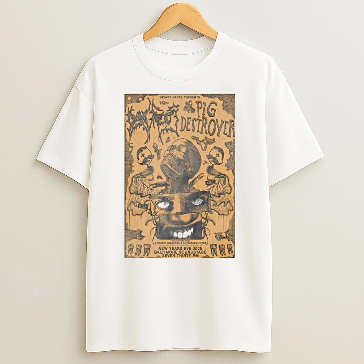 Pig Destroyer Dec 31 2025 Baltimore Soundstage In Baltimore Md T Shirt