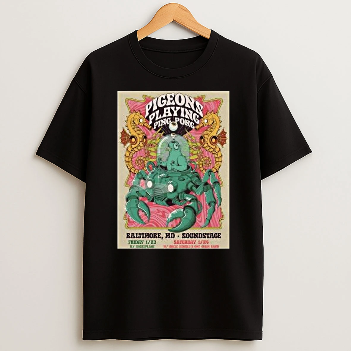 Pigeons Playing Ping Pong Event Baltimore Md On Jan 23 24 2026 T Shirt