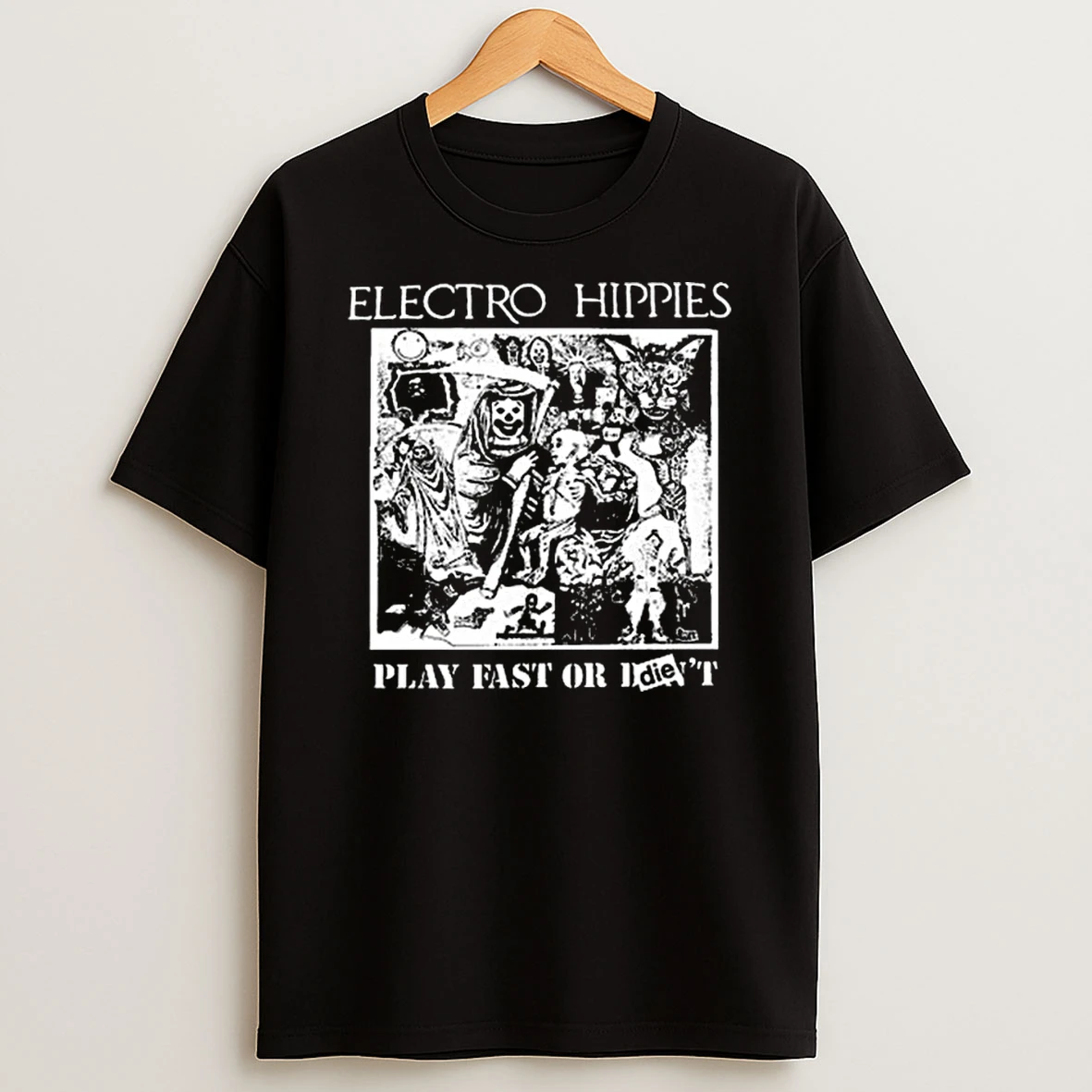 Piled Flesh Electro Hippies T Shirt