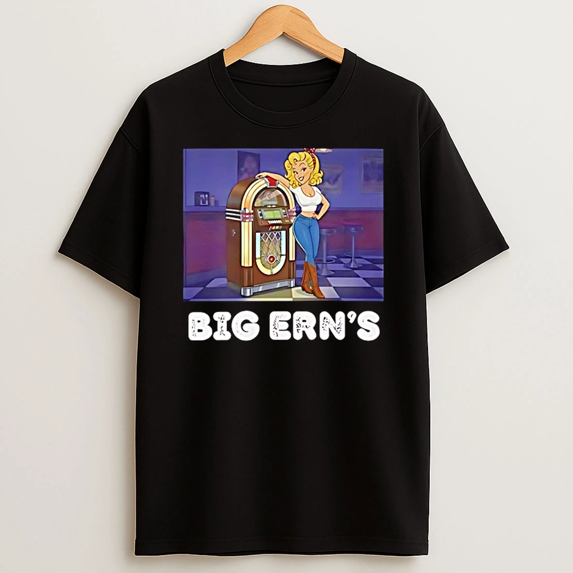 Pin Up Girl Dive Bar Big Erns T Shirt