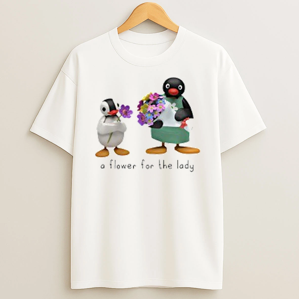 Pingu Pinga A Flower For The Lady T Shirt