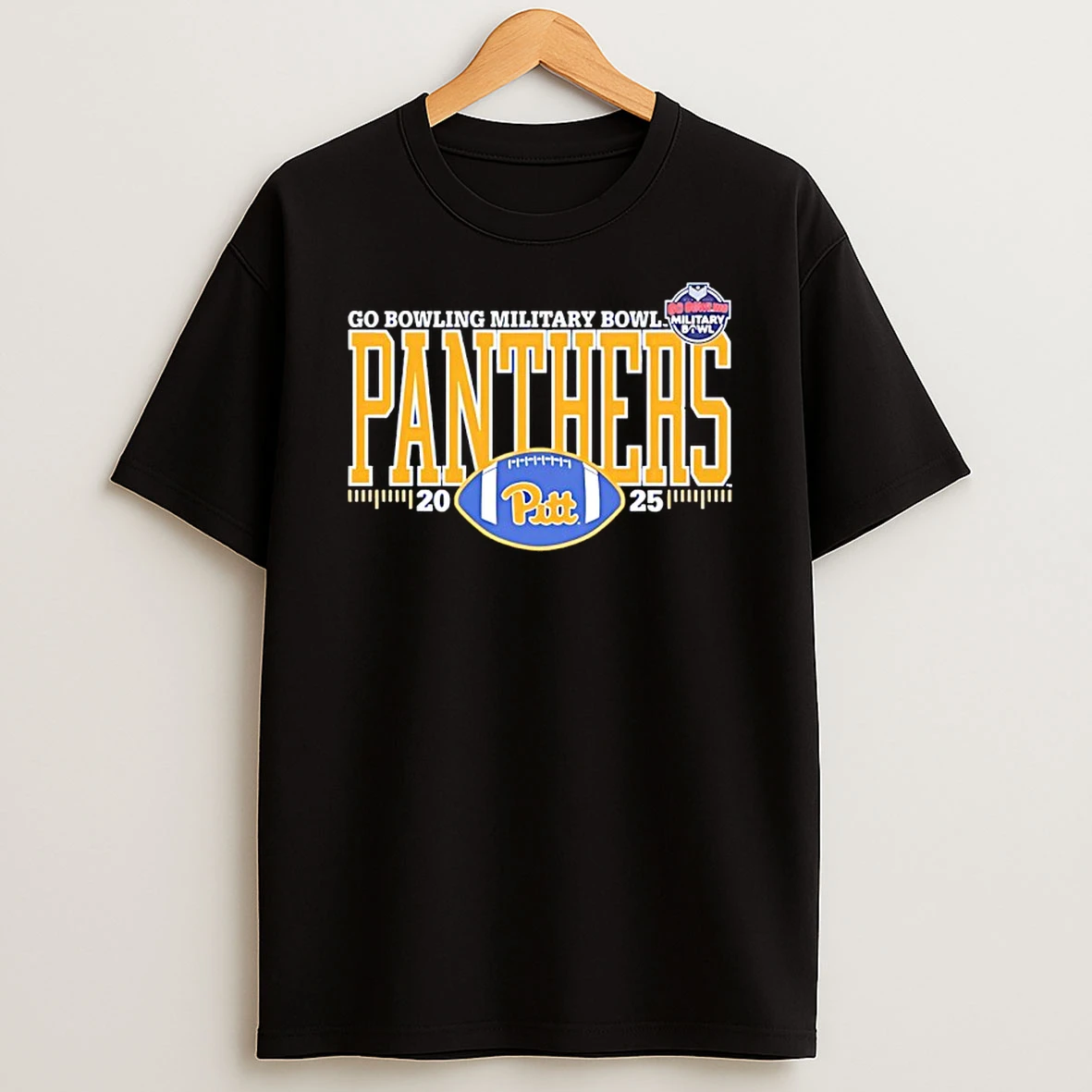 Pitt Panthers 2025 Go Bowling Military Bowl T Shirt