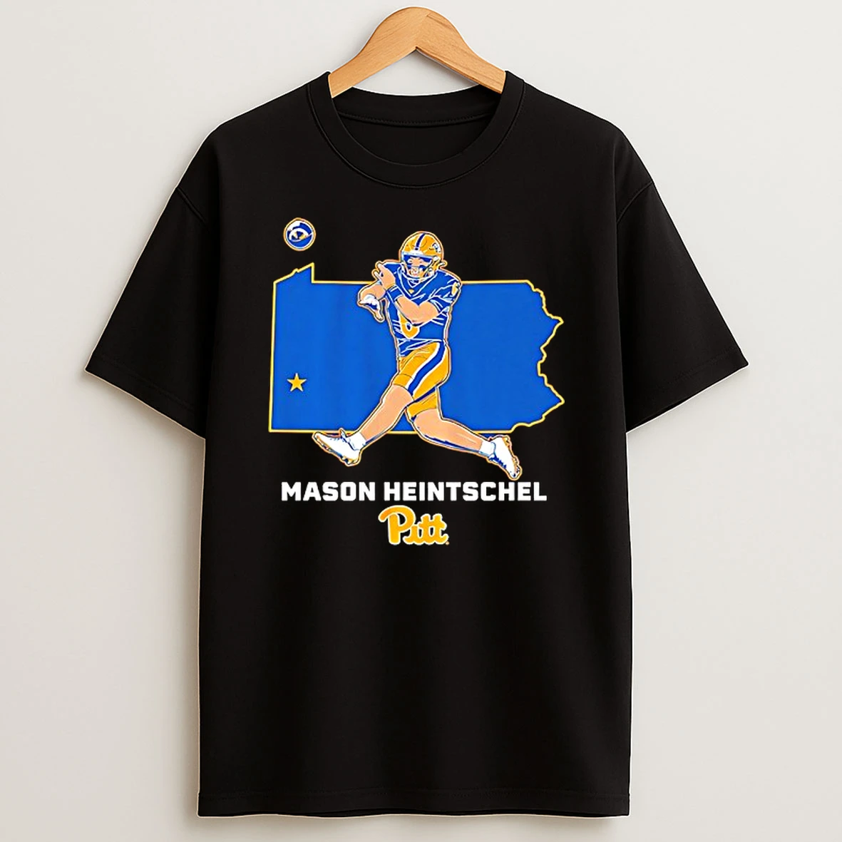 Pitt Panthers Football Mason Heintschel 6 State Star T Shirt