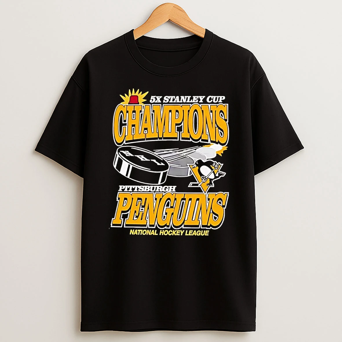 Pittsburgh Penguins 5x Stanley Cup Champions T Shirt