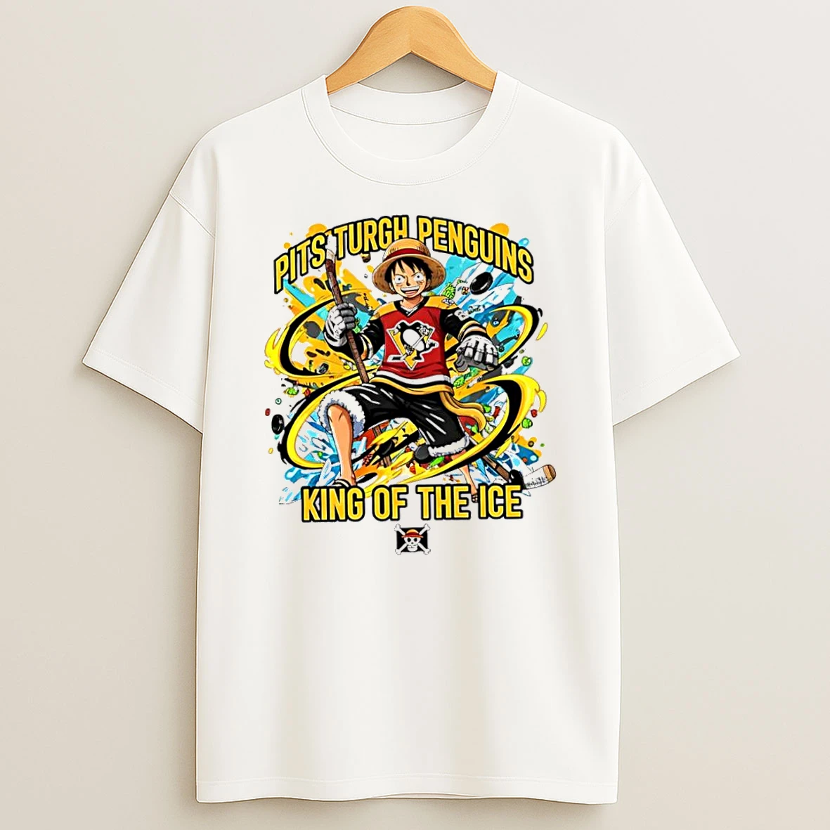 Pittsburgh Penguins One Piece Luffy King Of The Ice T Shirt