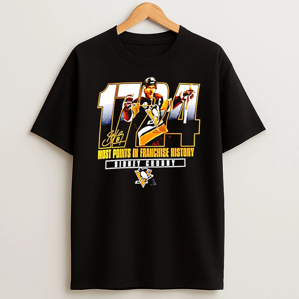 Pittsburgh Penguins Sidney Crosby Most Points In Franchise History T Shirt