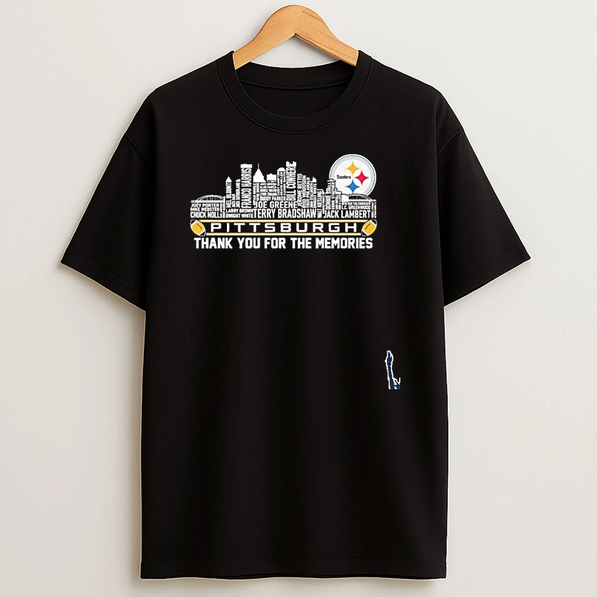 Pittsburgh Skyline X Pittsburgh Steelers Typo Team Name T Shirt