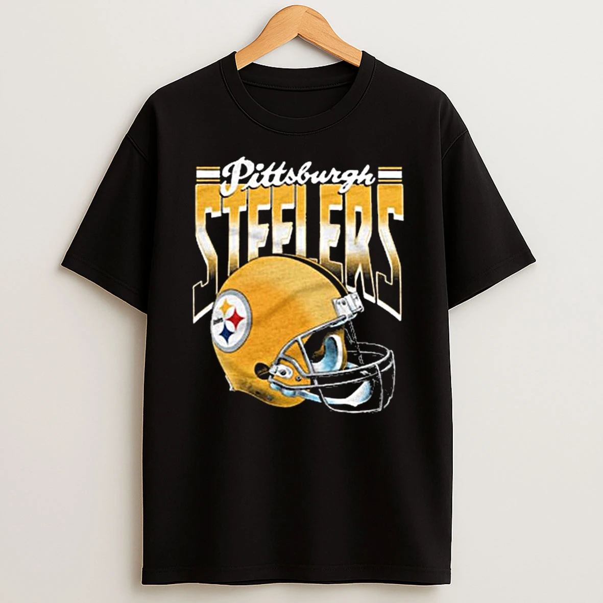 Pittsburgh Steelers Gradient Alt Helmet T Shirt