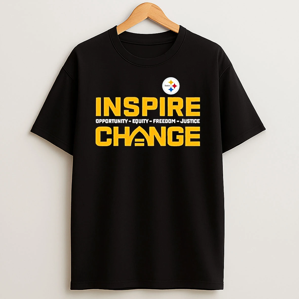Pittsburgh Steelers Inspire Change Opportunity Equity Freedom Justice T Shirt
