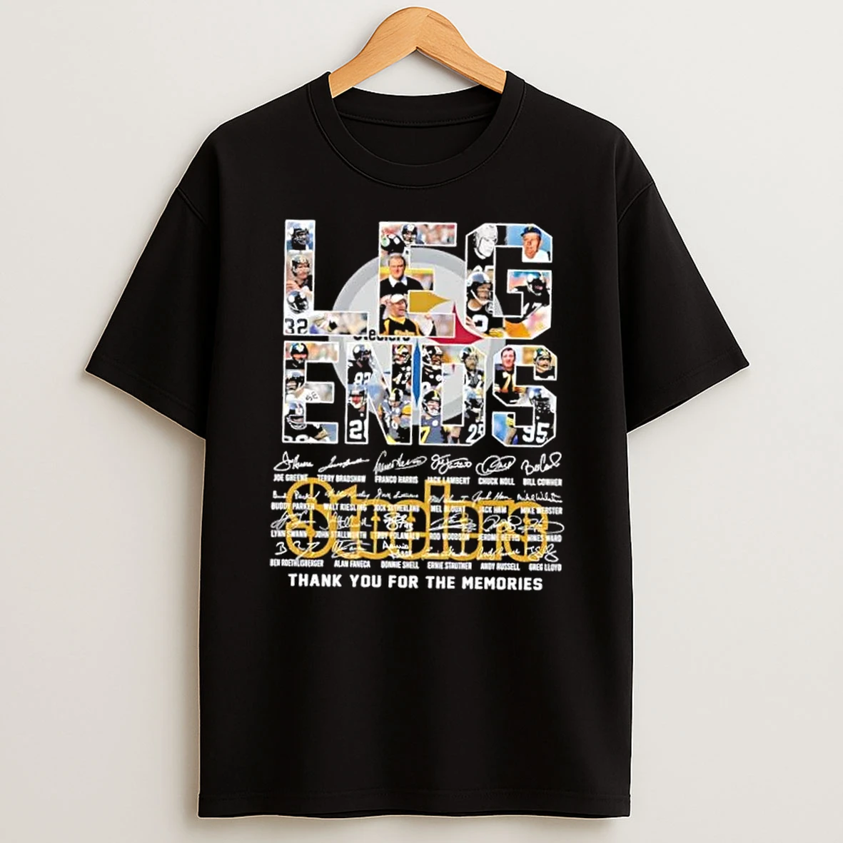 Pittsburgh Steelers Joe Greene And Legends Thank You For The Memories Signatures T Shirt