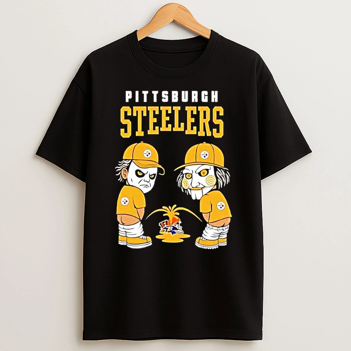Pittsburgh Steelers Michael Myers Piss On Ravens Bengals T Shirt