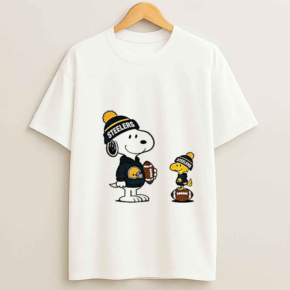 Pittsburgh Steelers Snoopy Woodstock Football Style T Shirt
